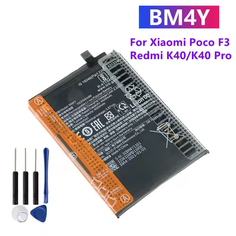 BM4Y Battery For Xiaomi Poco F3 Redmi K40 Pro K40Pro Battery Batteries Bateria In Stock + Tools