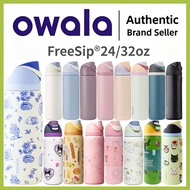 MY⚡Authentic 24Oz32Oz Owala FreeSip Insulated Stainless Steel Water Bottle with Straw BPA-Free Sport