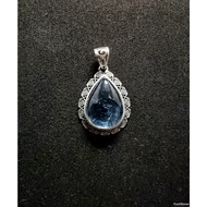 Silver Ice Aquamarine Pendant Full Shape HQ 19mmnatural C1102