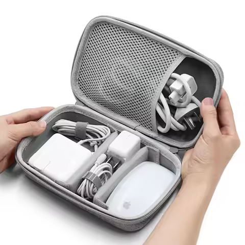 Hard Shell Digital Gadgets Storage Bag for Mac Adapter Mouse Data Cable Earphone HDD Electronics Gad