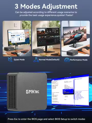 GMKtec G3S Mini PC Intel N95 16GB DDR4 512GB SSD Dual HDMI 2.0 4K Dual Screen WiFi 5 BT5.0 Mini Comp