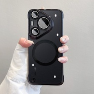 BOSKJUE | เคสมือถือแม่เหล็กใสบางพิเศษ พร้อมป้องกันเลนส์สำหรับ Huawei Pura70ultra Pura80pro+ P70pro P