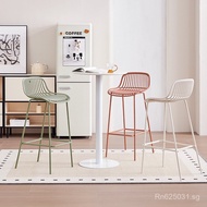 Milk Tea Shop Internet Celebrity Bar Balcony Home High Stool Iron Art Modern Simple High Chair Color