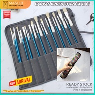 [MasLoT] Canvas-edged Large Capacity Paintbrush Organizer Bag Watercolor and Oil Painting Brush Hold