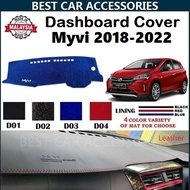 Perodua Myvi 2018-2025 Car Dashboard Cover Anti Slip Kain / Leather Kualiti 1pcs