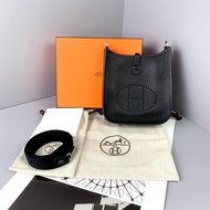 ◻️Hermes 迷你 mini evelyne 依芙琳黑銀