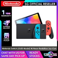 Nintendo Switch Console w Neon Red Blue or Gray Joy-con or OLED Version Local SG Warranty 12BUY.SG