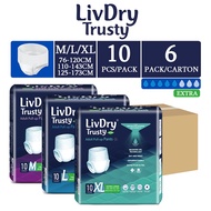 (Carton Deal) LivDry Trusty Pants Extra Adult Diapers - Size M / L / XL