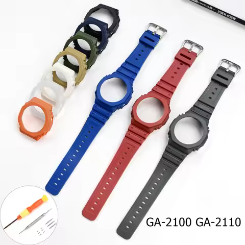 for Casio GA-2100 GA-2110 Farm Oak Refit Bumper Watchband Protective case Cover for gshock ga2100 wa