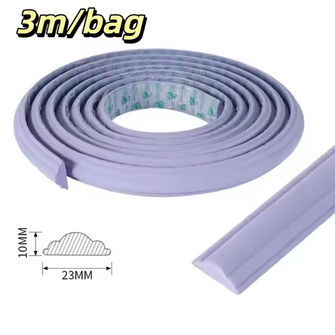 3m/bag EVA Material Self-Adhesive Wall Trim Imitation Wood Texture Paintable Surface Wall Waist Line