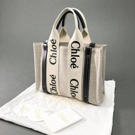 Chloe woody 帆布托特包