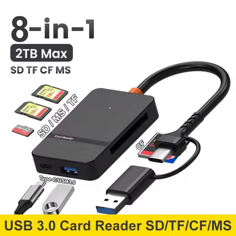 USB 3.0 Card Reader SD Micro SD TF CF MS U Disk Compact Flash Card Adapter for Laptop Multi Card Rea
