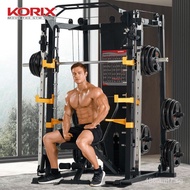 Smith machine home-use multi-functional trainer with flybar and squat rack, commercial fitness equip