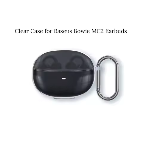 Clear Case for Baseus Bowie MC2 Clip-On Earbuds Shockproof Soft Slim TPU Protective Cover Accessorie