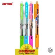 MERAH Joyko Bp-287 Dwico 0.7mm 2-Color Ball Pen Redbiru