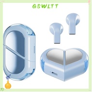 GSWLTT Heart Wireless Earbuds, Low Latency Mini Size Bluetooth Earbuds, Creative Deformation Design 