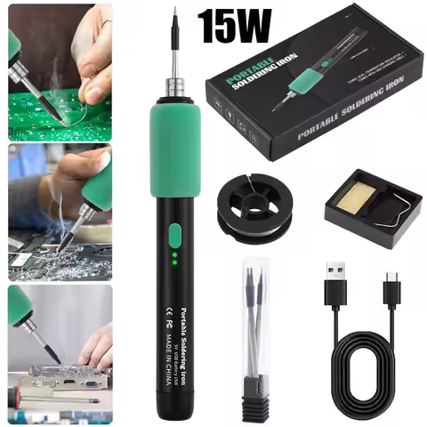 15W USB Soldering Iron Mini Small Soldering Iron Set portable Household Type-C Interface Charging So