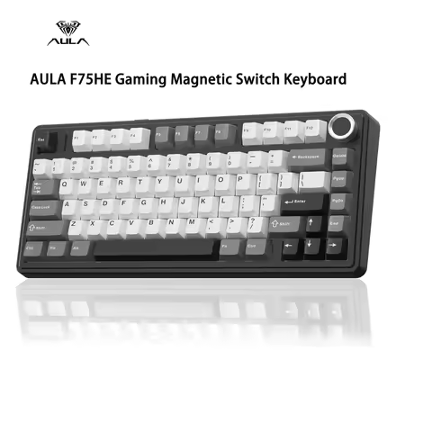 AULA F75 HE Magnetic Switch Gaming Keyboard 75% 80 Keys Tri-Mode Wireless 8K Polling Rate RGB Hot Sw