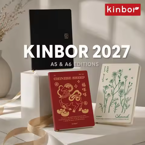 Kinbor 2027 A5 A6 Journal Notebook Chinese Year of the Goat Limited Weekly Monthly Yearly Planner Da