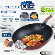 HSH COD Wajan Penggorengan Anti Lengket Batu Medis Ukuran 32cm / WAJAN BATU MEDIS 32CM