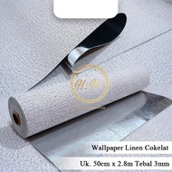 Wallpaper foam Linen Roll Wallpaper Dinding form Dekorasi Kamar Kelas atas - Wallpaper Dinding - Wal