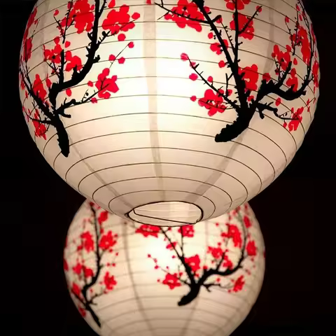 40cm New Year Mid Autumn Festival Small Round Decoration Japanese Decorations Paper Lanterns Wedding