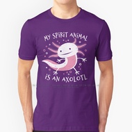 Cute Amphibian-My Spirit Animal Is An Axolotl T Shirt 100% Pure Cotton Axolotl Art Axolotl Salamande
