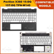 For HP Pavilion X360 15-DQ 15t-dq TPN-W140 Palmrest keyboard case Repair black with silver edge