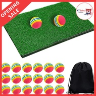 Gavit Golf Practice Mat and Approach Training Set - 9 Piece Indoor Training Kit with Putt Mat, Golf 