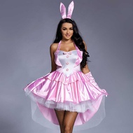 Halloween cosplay cosplay Costume Bunny Girl Bunny Girl Pink Fluffy Tuxedo Skirt