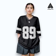 Jersey Outfit Streetwear Boxy Fit Color 89 Black/ Jersey Oversize Retro/ NFL Vintage Music Korean Je
