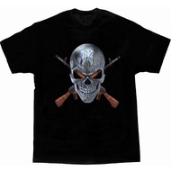 Ukrainian Skull Cross AK 74 Assault Rifle T-Shirt. Premium Cotton Short Sleeve O-Neck Mens T Shirt N