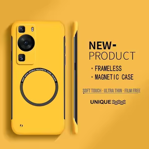 Frameless Matte Phone Case Magnetic for Huawei P30 P50 P60 P40 Pro Plus Hard PC Back Cover Cases for