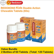 Redoxon Double Action Kids Vitamin C amp Zinc 60 Chewable Tablets x 2 bottles (TWIN) EXP:03/2024