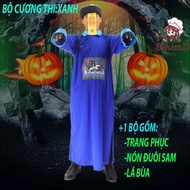 Ghost Cosplay Costume Judge Ghost Cosplay Costume Set for Halloween Festival