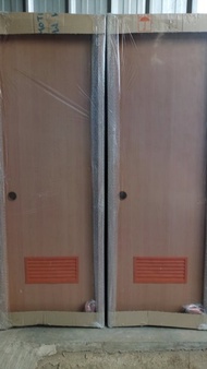 Pintu Kamar Mandi PVC Eco Coklat Kayu Motif Modern Full Panel