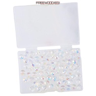 FREEWOODIEGI Round Crystal Glass Beads, Faceted Round Glass Beads, DIY Jewelry Making Crystal AB 10M