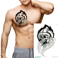 AZAM Temporary Tattoo LC-787 SKULL SKULL premium UK 21x15cm INSTANT STICKER TATTOO lasts 2-4 days