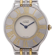 【日本直送】 CARTIER Must 21 手錶 21號 LM W10050F4 不鏽鋼x黃K金 象牙白錶盤【二手】