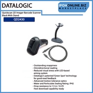 Datalogic QD2430 Quickscan 2D Imager Barcode Scanner Black With Stand and USB