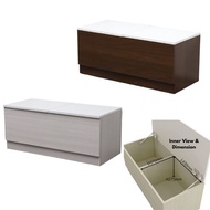 WONDERFUL Wide 60cm 90cm Bay Window Cabinet Kabinet 2 Door Storage Bench Chair with Storage Box Oak 