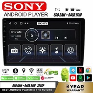 [6GB RAM+64GB ROM]QLED Sony Android Player 9"10" inch Quad Core Car Multimedia MP5 Player WIFI
