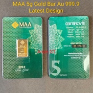 MAA 5g Gold Bar Au 999.9