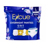 💙 EXCUE OVERNIGHT PANTIES 2 IN 1 NIGHT PANTY (L SIZE)