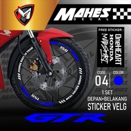 Mahes Decal - Aksesoris Stiker Cutting Sticker List Velg Motor Honda SUPRA GTR 150 Lis Pelek Velk Va