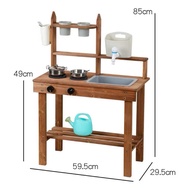 Wooden Outdoor Mud Kitchen ชุดครัวไม้สำหรับเล่นกลางแจ้ง ชุครัวเด็ก montessori - sensory play by KT