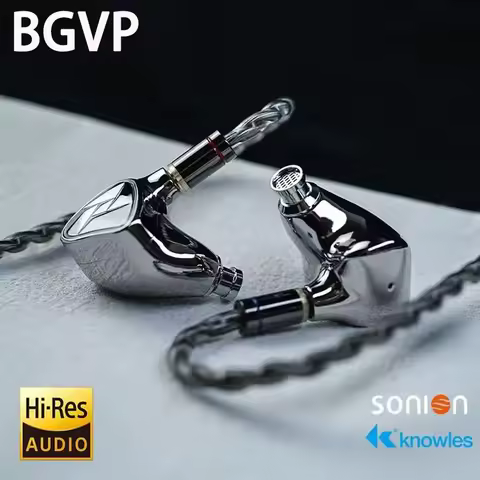 BGVP NE5 Hybrid Monitors In-ear Earphone Titanium Alloy 2EST+2BA+1DD IEM HIFI Wired Earbuds With 3.5