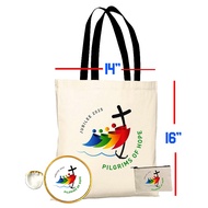 Off White Canvas Tote Bag Jubilee 2025 Fan and Coin Purse