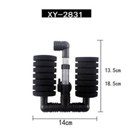 HATELI ปั๊มลม Double Sponge Water Filter Aquarium Bio Sponge Filter For Aquarium Fish Tank