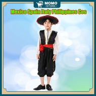 Kids Mexico Spain Italy Philippines National Costume Boys UN Halloween Suit